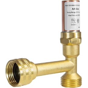 EFIELD C-240 Straight Copper Water Hammer Arrestor For Washing Machine, 3/4 Inch Swivel FHT x 3/4 Inch MHT