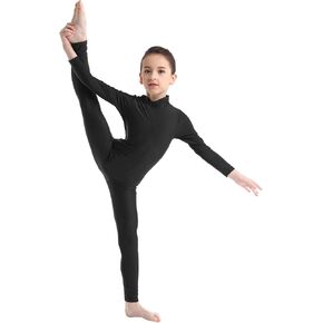 iEFiEL Girls One Piece Ballet Dance Gymnastics Leotard Teamwear Metallic Tank Unitard Toddler Kids Biketard in Saudi Arabia