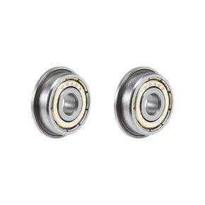 uxcell F6001ZZ Flange Ball Bearing 12x28x8mm Shielded Chrome Bearings 2pcs