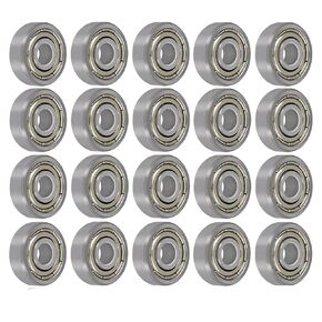 6X13X5mm Pre-Lubricated Deep Groove Ball Bearing Double Shielded for Machine Tool Paper Machinery Mine/Construction Machinery Wind Turbines Electric Moto Steel Equipment(20Pcs)