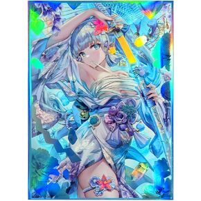 60 PCS Holographic Anime Card Sleeves for MTG, Standard Card Sleeves Board Game Trading Card Sleeves Card Protector Compatible with TCG/PTCG 67×92mm(Yae Miko)