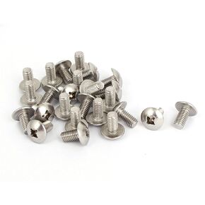 uxcell a15121600ux0599 M6x12mm Stainless Steel Truss Phillips Head Machine Screws (Pack of 25)