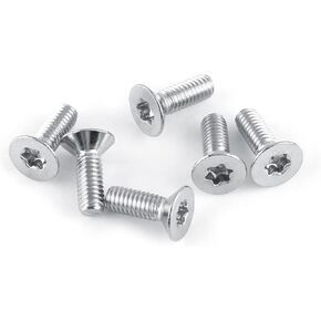 50Pcs Flat Head Bolts Star Screws, M4 Stainless Steel Flat Head Star Drive Machine Screws Bolts, Star Drive Machine Screws Bolts(M4×8)
