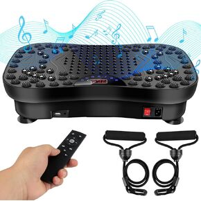 Vibration Plate Exercise Fitness Machine,Whole Body Workout Trainer Vibrate Platform Lymphatic Drainage Machine for Weight Loss,Muscle Toning,Shaping Body Shaker Vibrate Stand Board