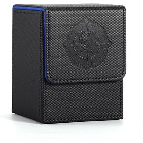 Premium PU Leather Card Deck Box for Magic The Gathering, Yugioh, Holds 100+ Deck Case with 2 Dividers for Collectible Trading Cards MTG Deck Box, TCG, CCG (Sand Golem)