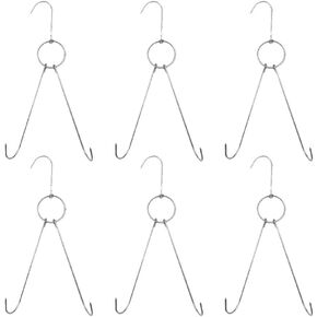 Smoker Hooks Hanging Meat Hooks: 6Pack Stainless Steel Bacon Hanger Roast Duck Hooks Hanging Bacon Hams Meat Processing BBQ Grill Cooking Utensils