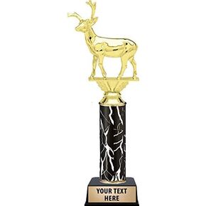 Crown Awards Buck Deer Trophies, Personalized Black Lightning Buck Deer Trophy, Custom Engraving Included Prime