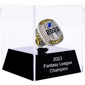 2023 Fantasy Football Trophy Ring and Case Together | Heavy 2023 FFL Championship Trophy Ring Award Trophy for Fantasy Football League Winner