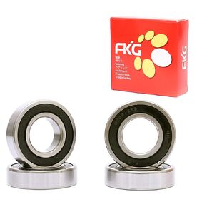 FKG 10Pcs 6206-2RS 30x62x16mm Double Rubber Seal Deep Groove Ball Bearings Lubricated Chrome Steel