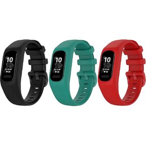 3-Pack Straps Compatible with Garmin Vivosmart 5 Accessoires Wristbands Replacement Silicone Sport Bands Intended for Garmin Vivosmart 5