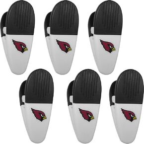Siskiyou Sports NFL Arizona Cardinals Chip Clip Magnets, 6pk White, One Size