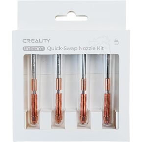 K1C Quick-Swap Nozzle Kit,Official Nozzle Copper Alloy and Hardened Steel Nozzle for Creality K1C, Ender 3 V3, Ender 3 V3 Plus 3D Printers (4PCS)