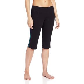 Danskin Women's Sleek Fit Capri W/Piping