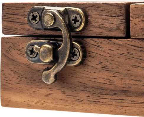 صندوق خاتم خشبي مكون من قطعتين لحفلات الزفاف (السيد والسيدة هيفي + ASquare Single أسود) in Kuwait