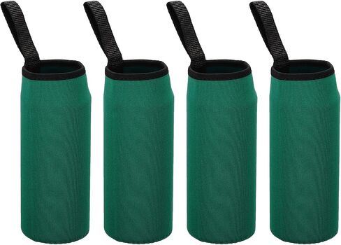 PATIKIL 65mmx180mm Water Bottle Sleeve, 4 Pack Neoprene Insulated Bottle Bag Holder Carrier Pouch with Finger Strap, Red in Saudi Arabia