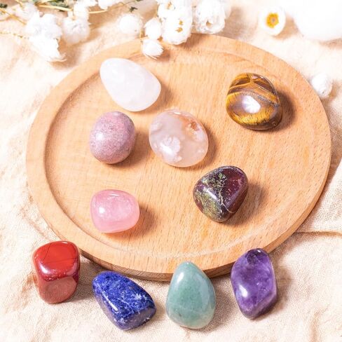 7PCS Tumbled Crystals Stones Polished Blue-vein for Wicca Reiki Chakra Healing Energy Balancing Beginners in Saudi Arabia