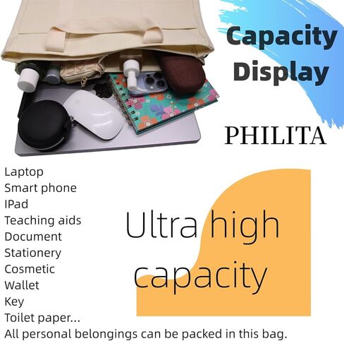 حقيبة حمل من القماش مع جيوب متعددة، حقيبة كتف للنساء، حقيبة يد عصرية، كل شيء، حقيبة حمل مع مقصورة in Kuwait