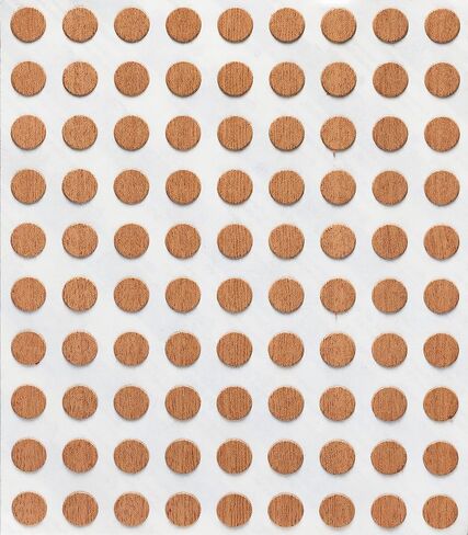 FastCap - Screw Hole Covers, 3/8" (9mm) Round Stickers - Ideal for Professional Woodworking, Furniture, and Cabinetry Projects - One Sheet of 90 Caps- Unfinished Real Wood, Color - Mahogany in Saudi Arabia