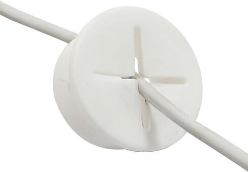 12pcs 3/4 Inch (20mm) Rubber Desk Grommet, Flexible Desk Hole Cover Plug Wire Management Cable Cord Pass Through for Office Home Equipment (White) in Kuwait