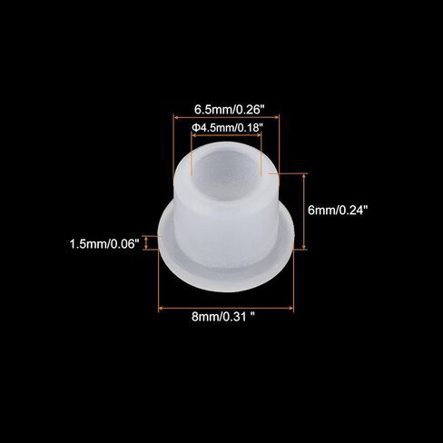 MECCANIXITY 20Pcs T Shape Rubber Grommet Mount Dia 10mm ID 6mm H 11mm Transparent Seal Protection Cable Grommets Flexible for Cable Pipe in Saudi Arabia