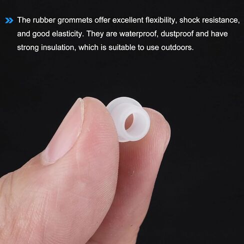 MECCANIXITY 20Pcs T Shape Rubber Grommet Mount Dia 10mm ID 6mm H 11mm Transparent Seal Protection Cable Grommets Flexible for Cable Pipe in Saudi Arabia