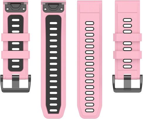 Compatible with Garmin Fenix 6X Sapphire Bands for Women Men, 26mm Quickfit Silicone Replacement Bands Straps Accessory Wrist Bands Fit for Garmin Fenix 5X Plus, Fenix 6X Pro, Fenix 3 in Saudi Arabia