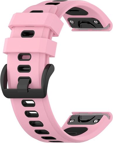 Compatible with Garmin Fenix 6X Sapphire Bands for Women Men, 26mm Quickfit Silicone Replacement Bands Straps Accessory Wrist Bands Fit for Garmin Fenix 5X Plus, Fenix 6X Pro, Fenix 3 in Saudi Arabia