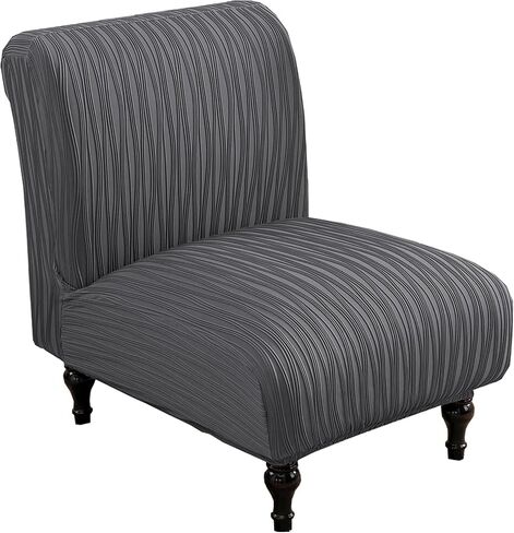 Armless Accent Chair Cover Slipcover, Slipper Chair Stretch Spandex Removable for Armless Chair Furniture Protector for Living Dining Room Hotel (Navy) in Saudi Arabia