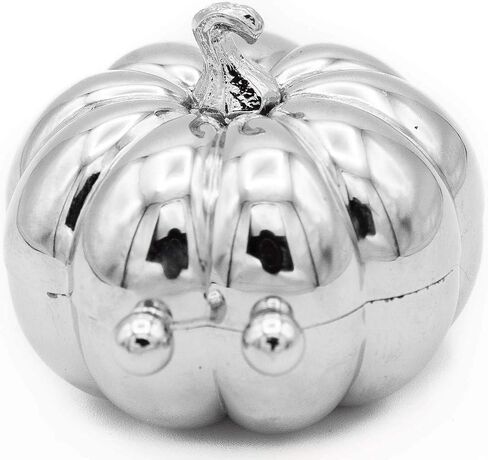 Silver Pumpkin Shaped Pocket Purse Portable Travel Pill Box & Medicine Organizer (1 Large Compartment) in Kuwait
