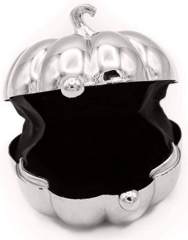 Silver Pumpkin Shaped Pocket Purse Portable Travel Pill Box & Medicine Organizer (1 Large Compartment) in Kuwait