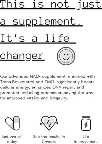 Rootrium Liposomal NAD+ 1000mg with Resveratrol & TMG - Three in One Enhanced Energy, DNA Repair & Anti-Aging Formula - Boost Brain Function & Cellular Health, 60 Vegetarian Capsule in Saudi Arabia