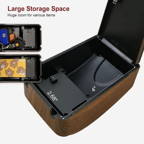 Lock Box with Code, Large Storage Lockbox for Various Items, Flexible Dial Cap Water & Dust Resistant Non-Corrosive Motorcycle Lock, Perfect for Outdoor Activities & Airbnb Rentals(Woodgrain) in Saudi Arabia