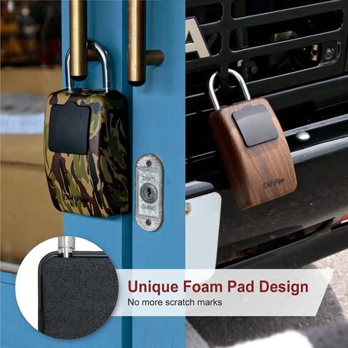 Lock Box with Code, Large Storage Lockbox for Various Items, Flexible Dial Cap Water & Dust Resistant Non-Corrosive Motorcycle Lock, Perfect for Outdoor Activities & Airbnb Rentals(Woodgrain) in Saudi Arabia