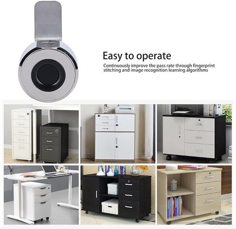 Bluetooth Fingerprint Drawer Lock APP Control Fingerprint Lock Zinc Ally Digital Cabinet Locks 20 Fingerprints USB Rechargeable Keyless Smart Lock for Cabinet Doors Drawers in Saudi Arabia