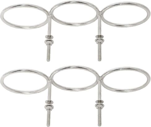 NovelBee 2pcs Polished 316 Stainless Steel Solid Triple Ring Cup Drink Holder for Boat Marine Yacht RV Truck in Saudi Arabia