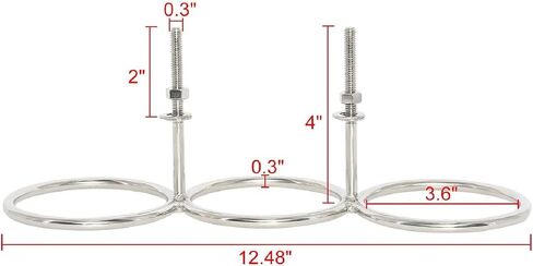 NovelBee 2pcs Polished 316 Stainless Steel Solid Triple Ring Cup Drink Holder for Boat Marine Yacht RV Truck in Saudi Arabia