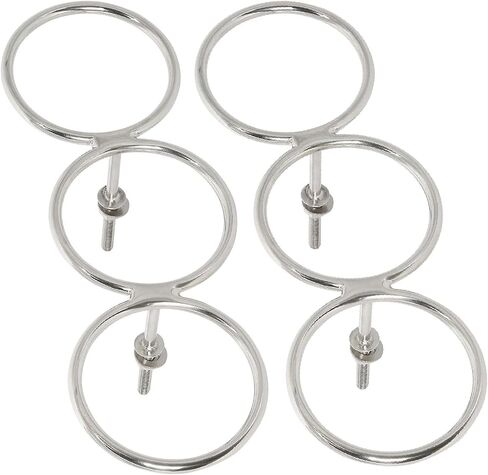NovelBee 2pcs Polished 316 Stainless Steel Solid Triple Ring Cup Drink Holder for Boat Marine Yacht RV Truck in Saudi Arabia