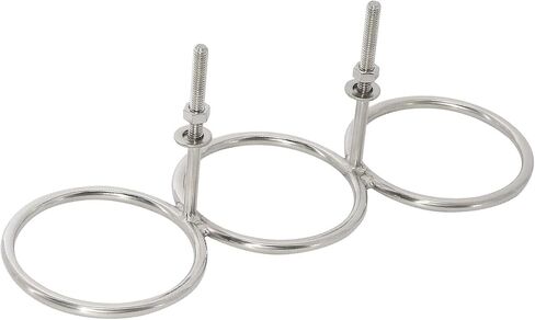 NovelBee 2pcs Polished 316 Stainless Steel Solid Triple Ring Cup Drink Holder for Boat Marine Yacht RV Truck in Saudi Arabia