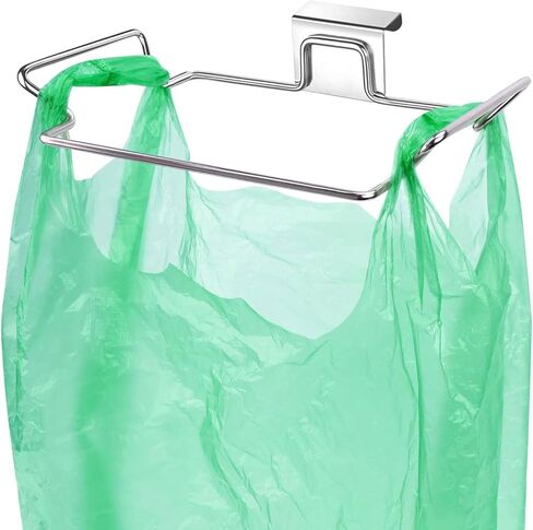 55 TRENDS Trash Bag Holder Stainless Steel Kitchen Cabinets Doors Large Sink Bag Kitchen Garbage Waste Holder Stand 1Pcs in Kuwait