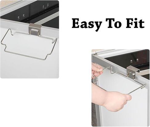 55 TRENDS Trash Bag Holder Stainless Steel Kitchen Cabinets Doors Large Sink Bag Kitchen Garbage Waste Holder Stand 1Pcs in Kuwait