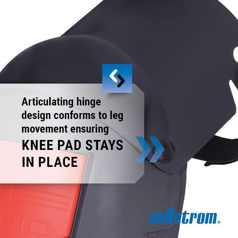 وسادات الركبة Sellstrom Hybrid Ultra Flex III KneePro مع عبوة جل مدمجة - للبناء والبستنة والسقف والعمل والأرضيات - حماية احترافية وراحة للرجال والنساء in Kuwait
