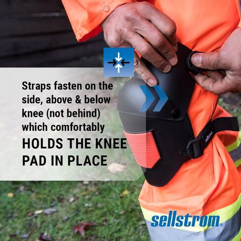 وسادات الركبة Sellstrom Hybrid Ultra Flex III KneePro مع عبوة جل مدمجة - للبناء والبستنة والسقف والعمل والأرضيات - حماية احترافية وراحة للرجال والنساء in Kuwait