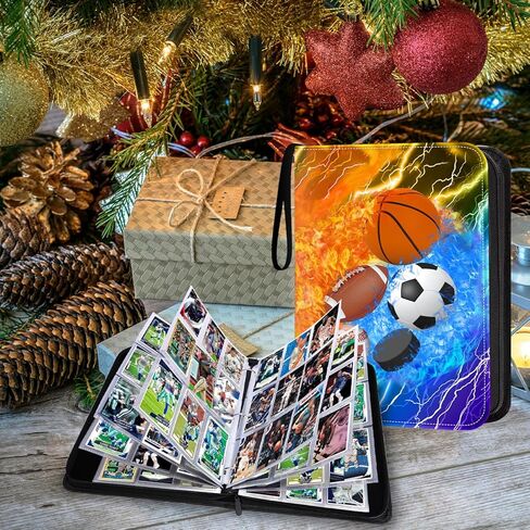 حافظة بطاقات البيسبول من HESTECH 9 جيوب مع 50 أكمام قابلة للإزالة، ألبومات بطاقات التداول القابلة للتجميع، منظم تخزين يناسب 900 بطاقة، حامل بطاقات رياضية لهواة الجمع هدية للأولاد والبنات in Kuwait