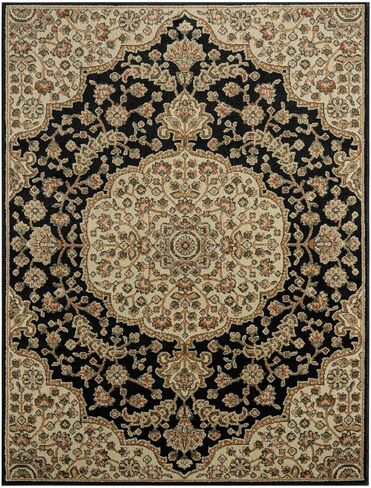 سجادة منطقة تقليدية من Home Dynamix Royalty Medallion، أسود/عاجي، 5'2"x7'2" in Kuwait