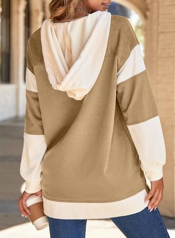 SHEWIN Oversized Sweatshirt For Women Casual Long Sleeve Button Down Hoodies Womens Fall Fashion 2025 in Kuwait