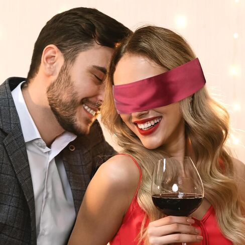 WLLHYF Satin Eye Mask Sleep Mask, 150cm/59inch Adjustable Silk Like Blindfold Soft Comfortable Eye Covers Night Blackout Sleep Cooling Eye Shield Mask for Adult Travel Nap Meditation (Black) in Saudi Arabia
