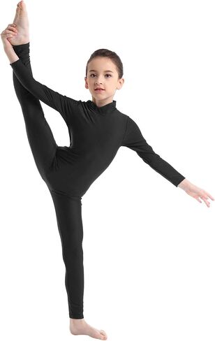 iEFiEL Girls One Piece Ballet Dance Gymnastics Leotard Teamwear Metallic Tank Unitard Toddler Kids Biketard in Saudi Arabia