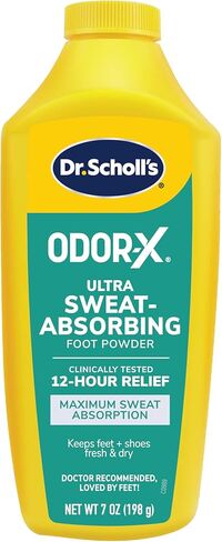 Dr. Scholl's ULTRA-SWEAT ABSORBING FOOT POWDER, 7 oz // Maximum Sweat Absorption, All-Day Odor Protection, Keeps Feet Fresh & Dry - Pack of 2 in Saudi Arabia