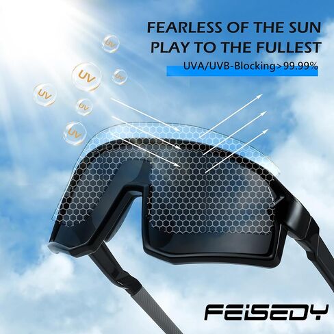 FEISEDY Kids Sunglasses Polarized Youth Baseball Sunglasses Sports Cycling Glasses for Boys Girls Age 4-8 B0183 in Saudi Arabia