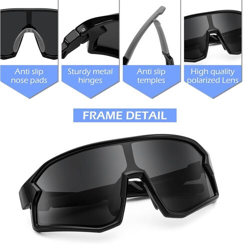 FEISEDY Kids Sunglasses Polarized Youth Baseball Sunglasses Sports Cycling Glasses for Boys Girls Age 4-8 B0183 in Saudi Arabia